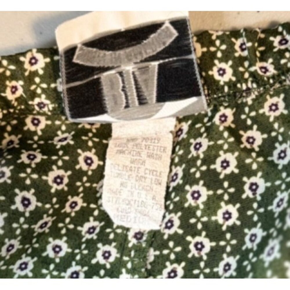 BIA Womens Floral Wide-Leg Pants With Elastic Waist & Drawstring - Picture 7 of 7